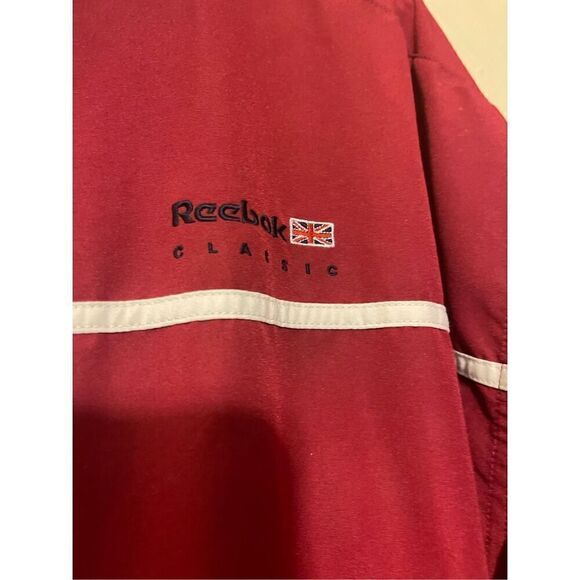 VTG Reebok Classic Mens Running Track Jacket British Flag Spellout 90’s Sz L - Picture 5 of 16